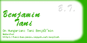 benjamin tani business card